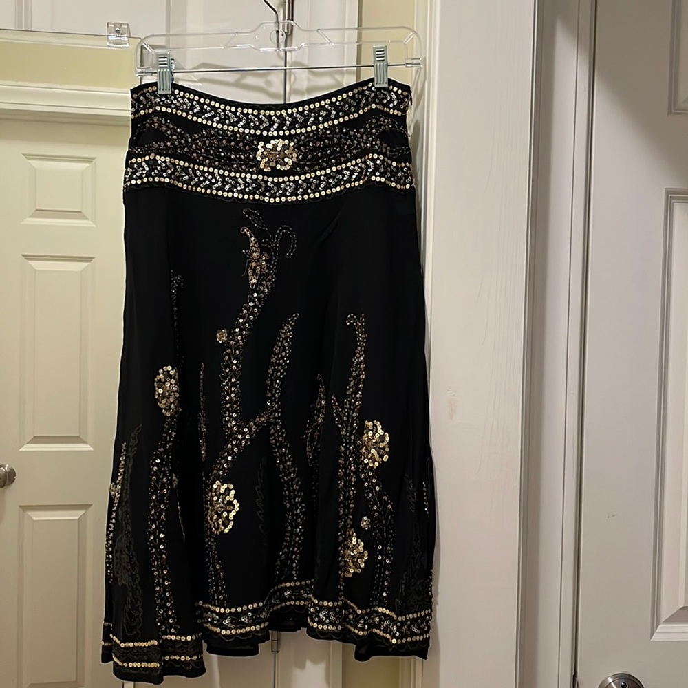 Basil & Maude Black beaded skirt size2